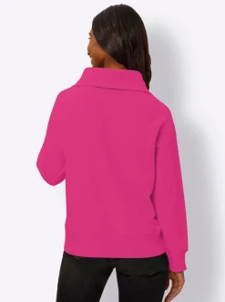 Sweatshirt mit Troyer-Kragen