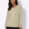 Sweatshirt mit V-Ausschnitt, weich