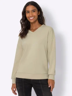 Sweatshirt mit V-Ausschnitt, weich