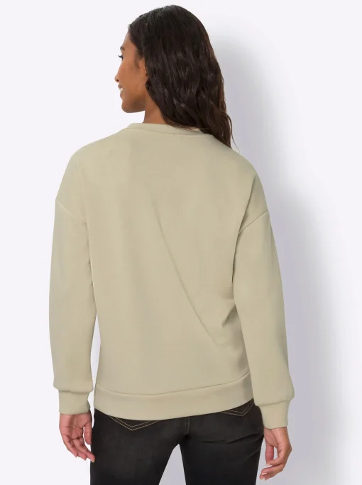 Sweatshirt mit V-Ausschnitt, weich