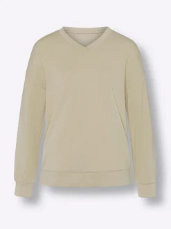 Sweatshirt mit V-Ausschnitt, weich