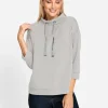 Sweatshirt mit verstellbarem Stehkragen