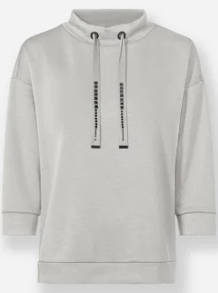 Sweatshirt mit verstellbarem Stehkragen