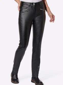 Thermohose aus Leder-Imitat