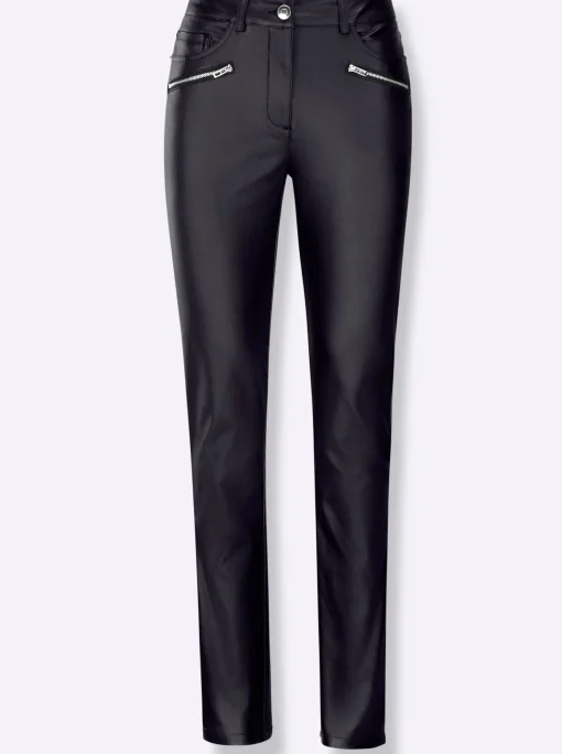 Thermohose aus Leder-Imitat
