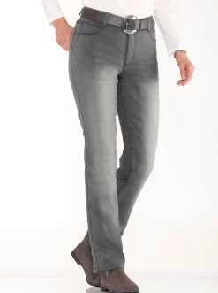 Thermojeans mit kariertem Futter