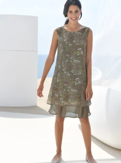 Trägerkleid im Lagen-Look, pflegeleicht