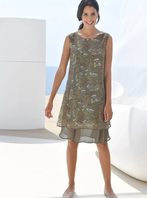 Trägerkleid im Lagen-Look, pflegeleicht