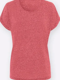 T-Shirt in Melange-Optik