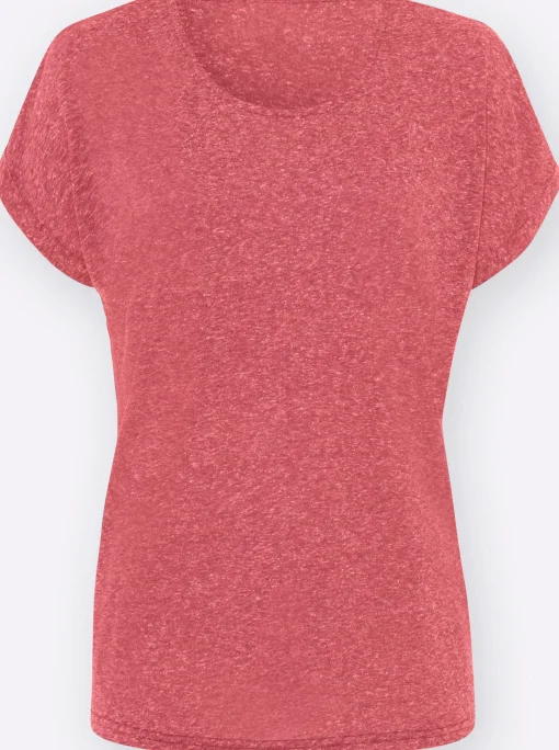 T-Shirt in Melange-Optik