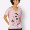 T-Shirt mit Blumen-Druck im Vorderteil