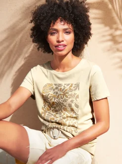 T-Shirt mit Glitzerdetails