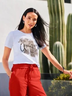T-Shirt Mit Glitzersteinchen