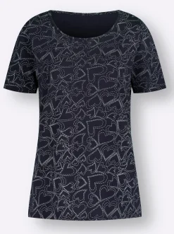 T-Shirt mit Herzchen-Dessin