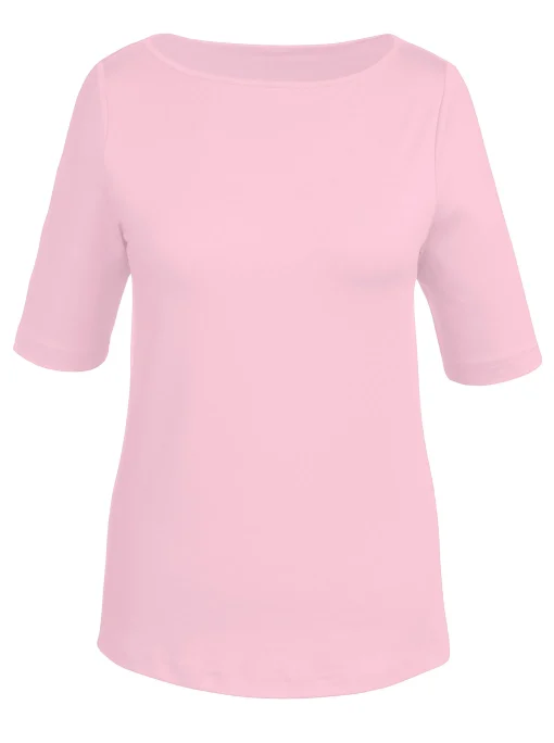 T-Shirt mit U-Boot-Ausschnitt