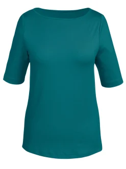 T-Shirt mit U-Boot-Ausschnitt