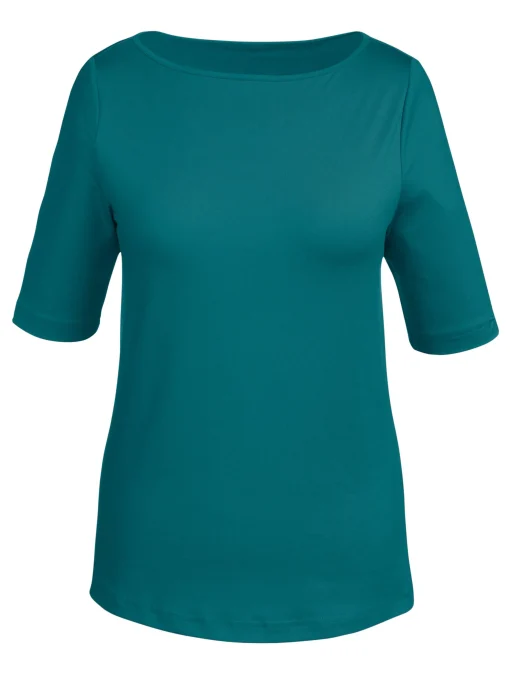 T-Shirt mit U-Boot-Ausschnitt