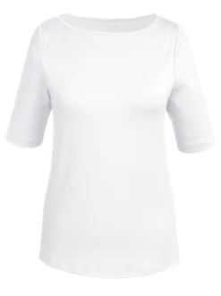 T-Shirt mit U-Boot-Ausschnitt