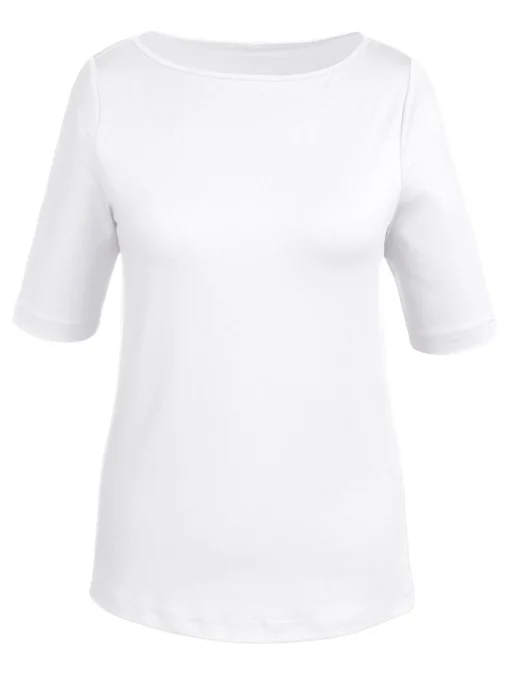 T-Shirt mit U-Boot-Ausschnitt