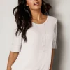 T-Shirt mit zweilagigem Ärmelbündchen