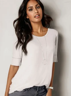 T-Shirt mit zweilagigem Ärmelbündchen