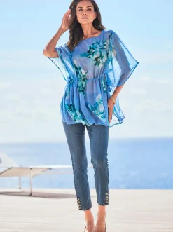 Tunika mit weitenregulierbarer Taille