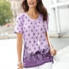 Tunikashirt mit Raffung am Ausschnitt