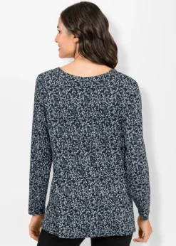 Tunikashirt mit Raffung am Ausschnitt