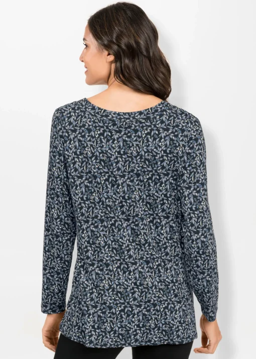 Tunikashirt mit Raffung am Ausschnitt