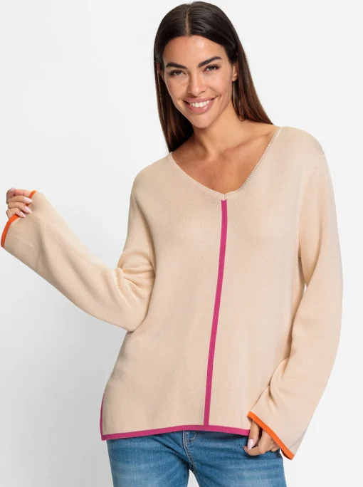 V-Ausschnitt-Pullover