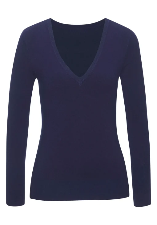 V-Ausschnitt-Pullover