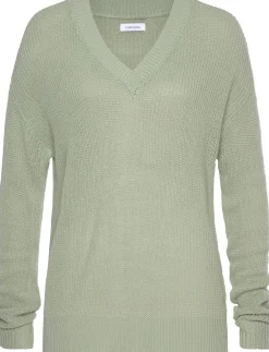 V-Ausschnitt-Pullover