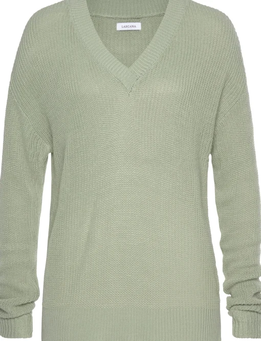 V-Ausschnitt-Pullover