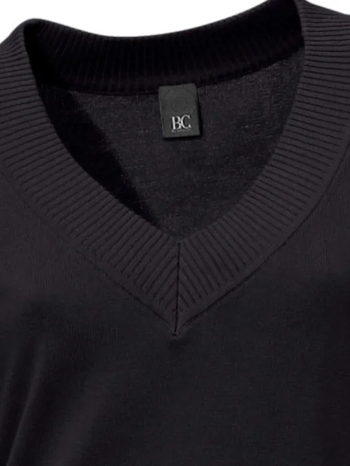 V-Ausschnitt-Pullover aus reiner Baumwolle