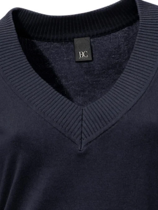V-Ausschnitt-Pullover aus reiner Baumwolle