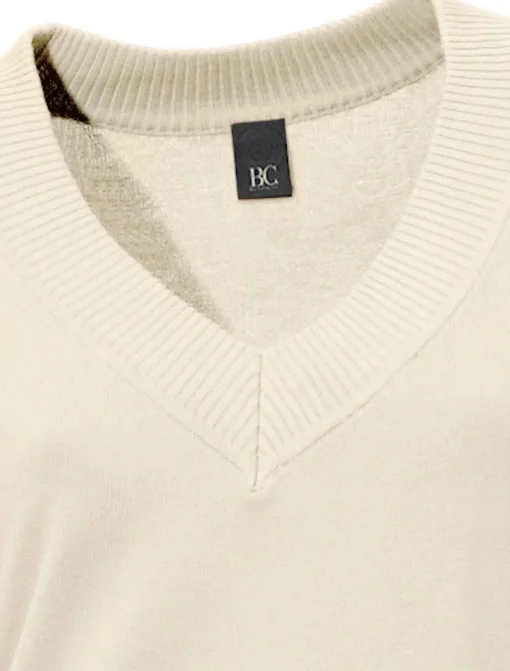 V-Ausschnitt-Pullover aus reiner Baumwolle
