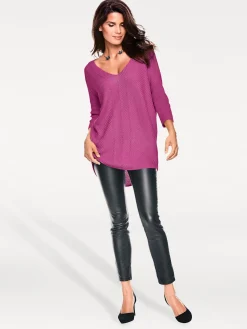 V-Ausschnitt-Pullover im Oversized-Schnitt