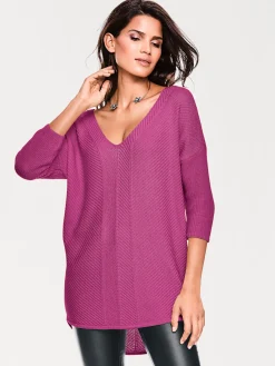 V-Ausschnitt-Pullover im Oversized-Schnitt