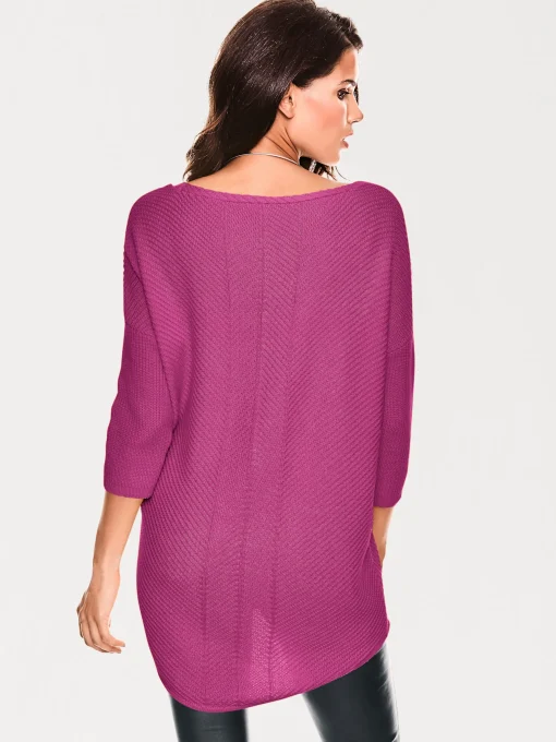 V-Ausschnitt-Pullover im Oversized-Schnitt