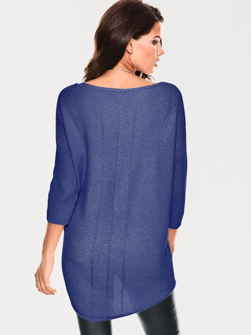 V-Ausschnitt-Pullover im Oversized-Schnitt