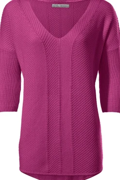 V-Ausschnitt-Pullover im Oversized-Schnitt