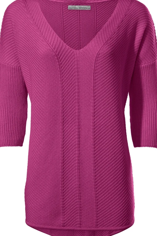 V-Ausschnitt-Pullover im Oversized-Schnitt