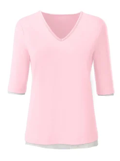 V-Shirt mit V-Ausschnitt, pflegeleicht