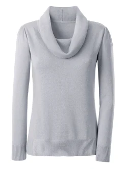 Wasserfallpullover im Baumwoll-Viskose-Mix