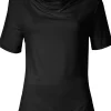 Wasserfallshirt mit kurzen Ärmeln