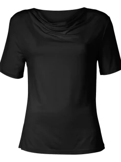 Wasserfallshirt mit kurzen Ärmeln
