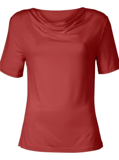 Wasserfallshirt mit kurzen Ärmeln