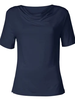 Wasserfallshirt mit kurzen Ärmeln