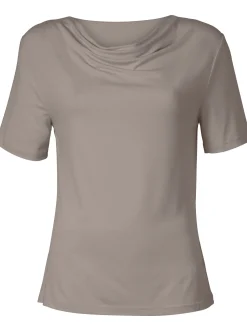 Wasserfallshirt mit kurzen Ärmeln