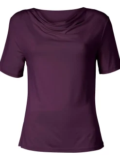 Wasserfallshirt mit kurzen Ärmeln